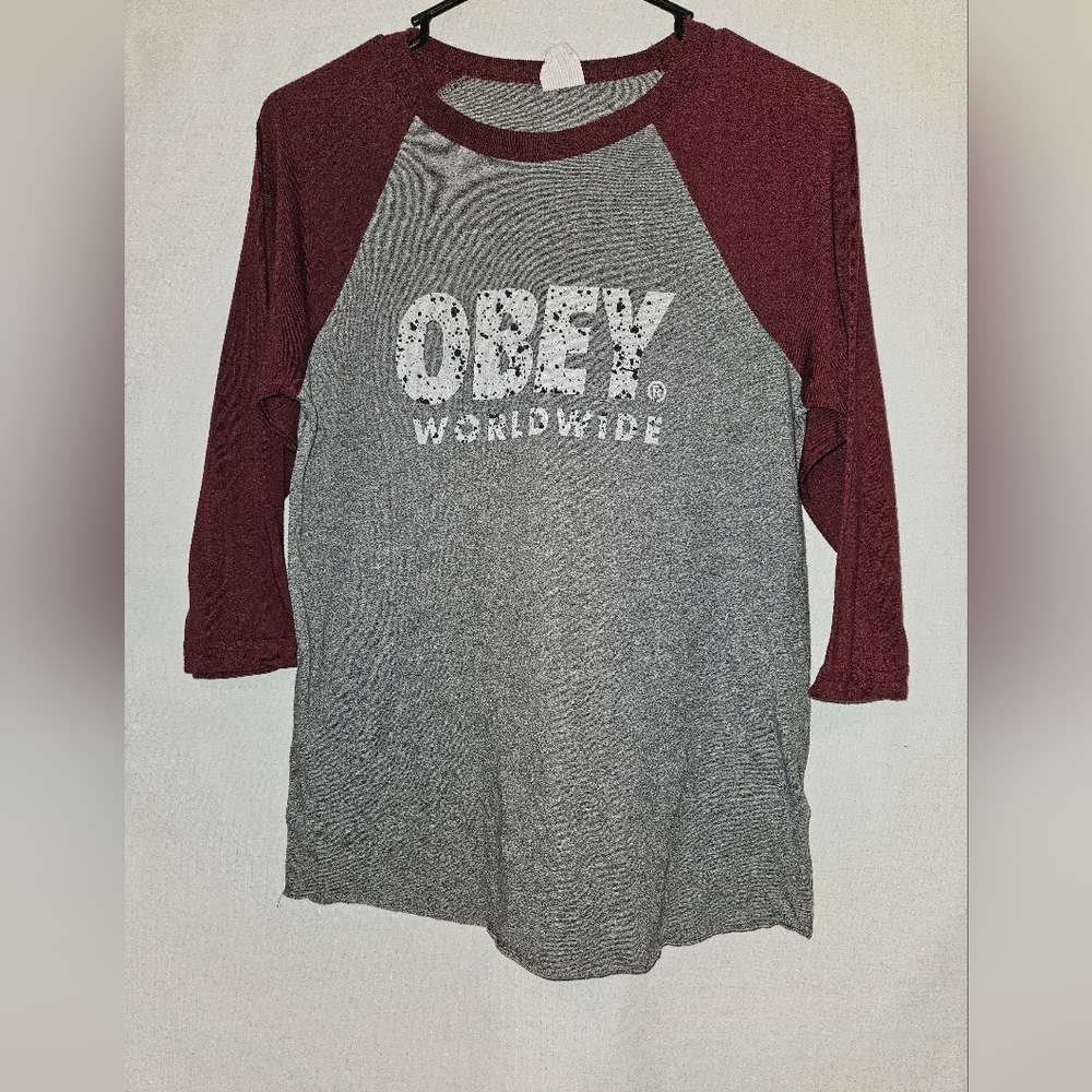 Obey Women's Baseball Tee 3/4 Sleeve
